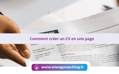 Comment créer un CV en une page